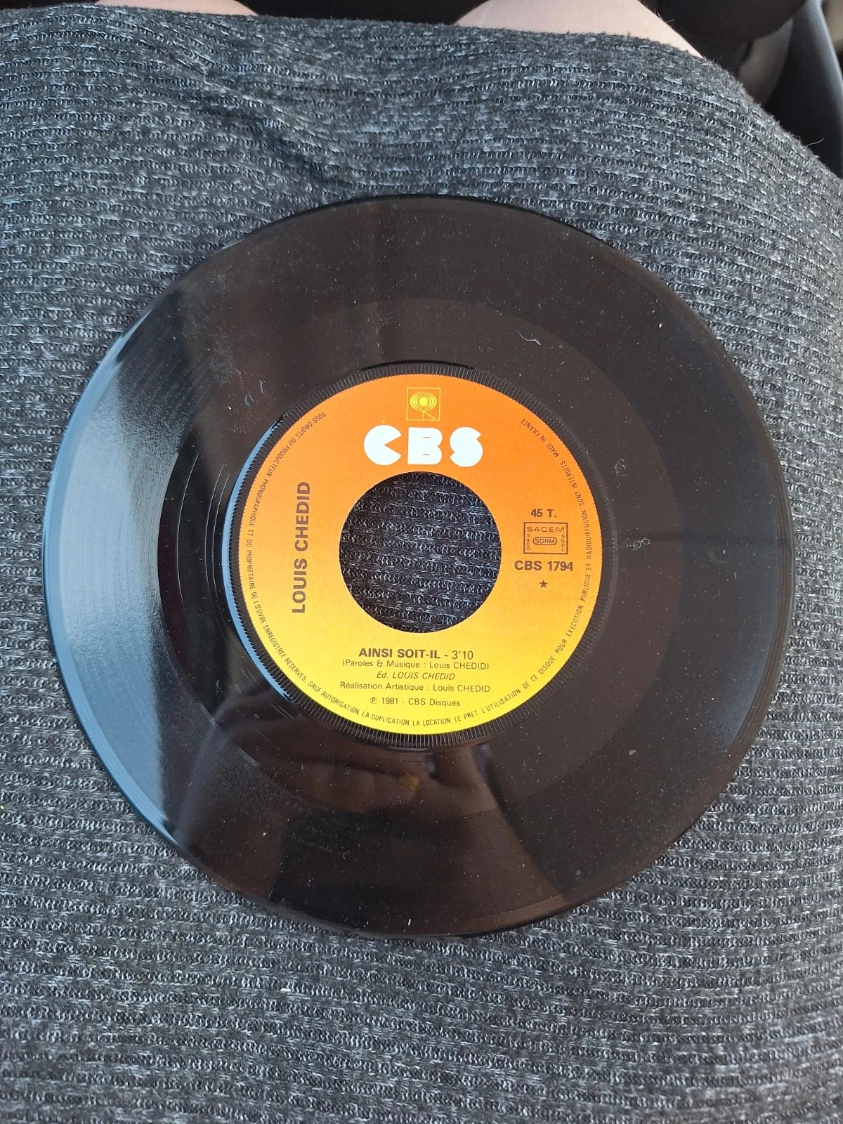 Vinil 45T Louis Chedid Ainsi Soit Il – photo 4
